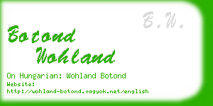 botond wohland business card